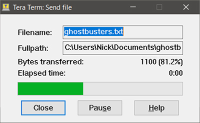 you&rsquo;ll see a file transfer window