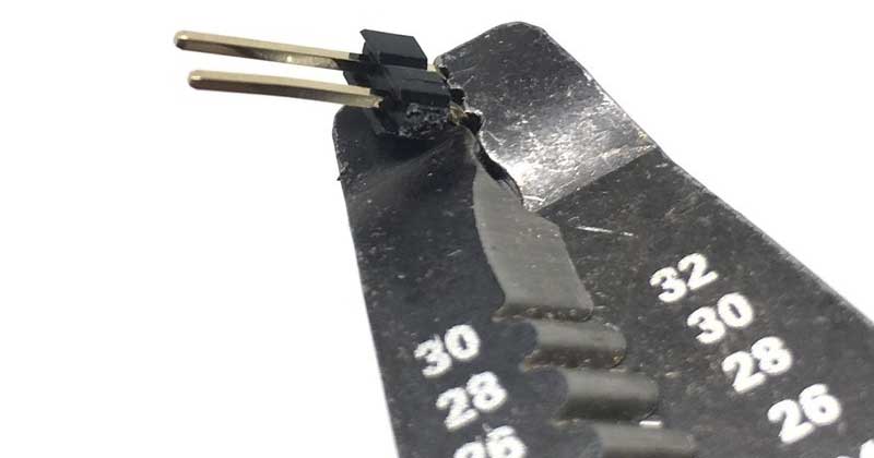 Slighty bend Header Pins